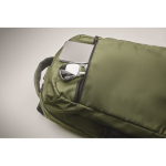 Mochila para portátil com bolsos dianteiros e laterais 15'' cor verde militar vista fotografia quinta vista