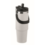 Copo de parede dupla com palhinha, bocal e pega de transporte 850 ml cor branco