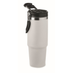 Copo de parede dupla com palhinha, bocal e pega de transporte 850 ml cor branco segunda vista