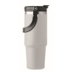 Copo de parede dupla com palhinha, bocal e pega de transporte 850 ml cor branco