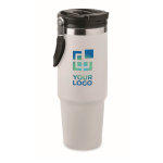 Copo de parede dupla com palhinha, bocal e pega de transporte 850 ml cor branco vista principal