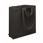 Saco de compras de asas curtas com bolso lateral 380 g/m2 cor preto
