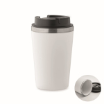 Copo de parede dupla com revestimento de cerâmica no interior 350 ml cor branco