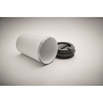 Copo de parede dupla com revestimento de cerâmica no interior 350 ml cor branco vista fotografia terceira vista