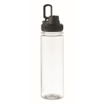 Garrafa transparente de rPET com tampa e pega de transporte 750 ml cor preto segunda vista