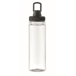Garrafa transparente de rPET com tampa e pega de transporte 750 ml cor preto oitava vista