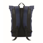 Mochila de fecho roll-top com faixa refletora e impermeável 15'' cor azul segunda vista