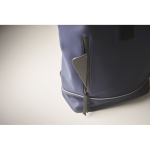 Mochila de fecho roll-top com faixa refletora e impermeável 15'' cor azul vista fotografia terceira vista