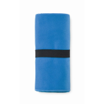 Toalha desportiva de microfibra com correia para fecho 200 g/m2 cor azul