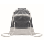 Conjunto de mochila de cordão com páreo listrado a condizer 180 g/m2 cor azul