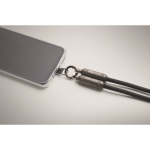 Lanyard para pendurar o telemóvel com cabo de carga incluído 60 W cor preto vista fotografia sexta vista