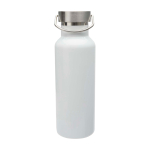 Garrafa de aço inoxidável reciclado ideal para água 500 ml cor branco segunda vista frontal
