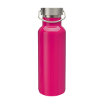Garrafa de aço inoxidável reciclado ideal para água 500 ml cor cor-de-rosa segunda vista frontal