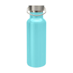 Garrafa de aço inoxidável reciclado ideal para água 500 ml cor turquesa segunda vista frontal