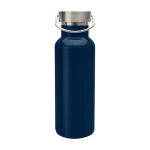 Garrafa de aço inoxidável reciclado ideal para água 500 ml cor azul-marinho segunda vista frontal