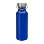 Garrafa de aço inoxidável reciclado ideal para água 500 ml cor azul-claro segunda vista frontal