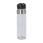 Garrafa de água feita de tritan com bocal rebatível 650 ml cor transparente segunda vista frontal