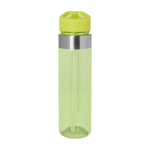 Garrafa de água feita de tritan com bocal rebatível 650 ml cor verde-lima segunda vista frontal