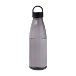 Garrafa de água de plástico reciclado com pega de transporte 800 ml cor preto segunda vista frontal
