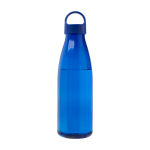 Garrafa de água de plástico reciclado com pega de transporte 800 ml cor azul real segunda vista frontal