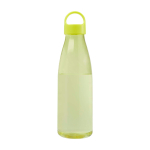 Garrafa de água de plástico reciclado com pega de transporte 800 ml cor verde-lima segunda vista frontal