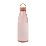 Garrafa de água de plástico reciclado com pega de transporte 800 ml cor rosa pastel segunda vista frontal