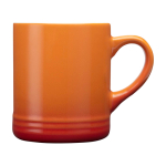 Caneca de cerâmica com efeito dégradé colorido de 330 ml cor cor-de-laranja segunda vista frontal