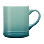 Caneca de cerâmica com efeito dégradé colorido de 330 ml cor turquesa segunda vista frontal