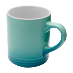 Caneca de cerâmica com efeito dégradé colorido de 330 ml cor turquesa