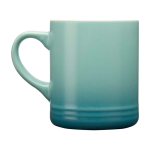 Caneca de cerâmica com efeito dégradé colorido de 330 ml cor turquesa segunda vista traseira