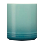 Caneca de cerâmica com efeito dégradé colorido de 330 ml cor turquesa vista lateral
