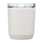 Copo térmico de plástico reciclado com design simples 180 ml cor branco
