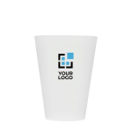 Copo translúcido de plástico reutilizável com acabamento mate 300 ml vista principal