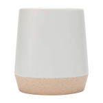 Caneca de cerâmica com acabamento mate e base sem esmaltar 300 ml cor branco segunda vista