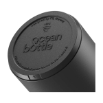 Garrafa de aço inoxidável reciclado, parede dupla 750 ml Ocean Bottle cor preto vista detalhe 1
