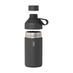 Garrafa de aço inoxidável reciclado, parede dupla 750 ml Ocean Bottle cor preto terceira vista
