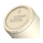 Garrafa de aço inoxidável reciclado, parede dupla 750 ml Ocean Bottle cor areia vista detalhe 1