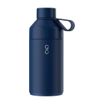 Garrafa de aço inoxidável reciclado, parede dupla 750 ml Ocean Bottle cor azul-marinho segunda vista frontal