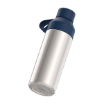 Garrafa feita de materiais reciclados com chávena 620 ml Ocean Bottle cor azul-marinho
