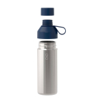 Garrafa feita de materiais reciclados com chávena 620 ml Ocean Bottle cor azul-marinho segunda vista