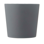 Caneca de cerâmica com acabamento mate e pega retangular 370 ml segunda vista frontal
