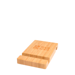 Suporte de bambu para dispositivos eletrónicos, 2 orifícios angulados vista principal