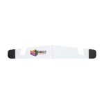 Suporte personalizado muito original para tablet e smartphone Minim cor branco vista impressão tampografia