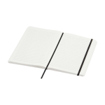 Caderno de capa dura e papel de pedra, folhas A5 pautadas cor branco segunda vista