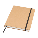 Caderno de capa dura e papel de pedra, folhas A5 pautadas