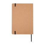 Caderno de capa dura e papel de pedra, folhas A5 pautadas segunda vista traseira