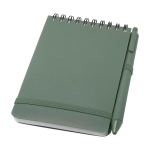 Caderno de capa oceânica de plástico reciclado, folhas A6 pautadas cor verde pastel
