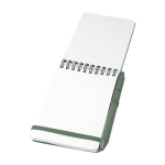 Caderno de capa oceânica de plástico reciclado, folhas A6 pautadas cor verde pastel segunda vista