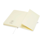 Caderno de capa dura, revestimento de toque macio, folhas A6 pautadas cor branco terceira vista