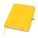 Caderno de capa dura, revestimento de toque macio, folhas A6 pautadas cor amarelo